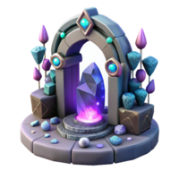 dramatic vintage Mystical Rune Portal Design Isolated for Fantasy Game Assets png