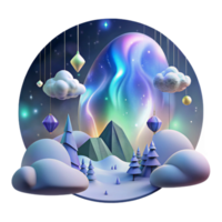 wonderful artistic Mystical Sky Northern Lights Transparent for Aurora Borealis Art high resolution png