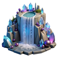 impressive modern Mystical Waterfall Cascade Transparent for Nature Backgrounds high resolution png