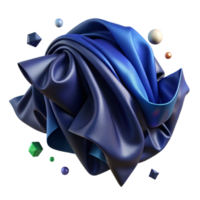 extraordinary abstract Navy Blue Fabric Texture Draped and Folded Isolated high resolution png