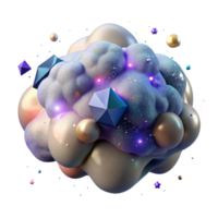 beautiful artistic Nebula Cloud Formation Cutout for Social Media Graphics high quality png