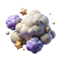 serene artistic Nebula Clouds and Stars Isolated for Science Fiction Graphics premium png
