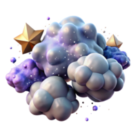magnificent contemporary Nebula Clouds and Stars Isolated for Science Fiction Graphics premium png