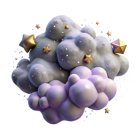 beautiful traditional Nebula Clouds and Stars Isolated for Science Fiction Graphics professional png