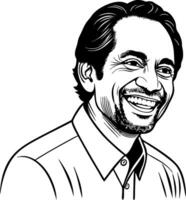 Smiling Man Illustration for Graphic Design and Creative Projects vector