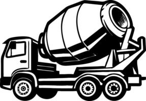 Concrete Mixer Truck Illustration for Construction Design Projects and Art Prints vector