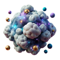 magnificent vintage Nebula Gas Cloud Structure Isolated for Science Visualizations premium png