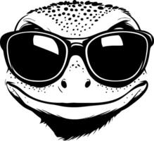 Cool Frog Wearing Sunglasses Design for Creative Projects and Merchandise vector