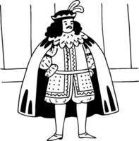 Regal King Character Illustration Perfect for Fantasy Art Projects and Costume Design vector