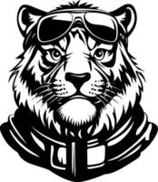 Stylish Tiger Character in Sunglasses Representing Confidence and Strength for Tattoos or Apparel vector
