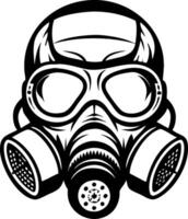 Stylized Gas Mask Design for Tattoo Art and Graphic Projects vector