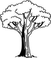 Stylized Tree Illustration for Nature Themes and Eco-Friendly Designs vector