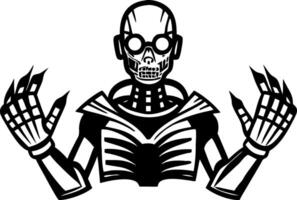 Futuristic Robot Skeleton Hand Gesture Vintage Style Art Design vector
