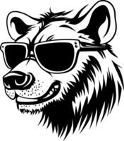 Cool Bear Wearing Sunglasses Illustration for Graphic Design and T-Shirt Prints vector