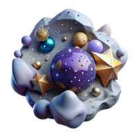 elegant abstract Nebula Starscape View Isolated for Space Documentary premium png