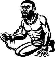 Symbolic Representation of a Bound Man in Chains Depicting Struggle and Resistance vector