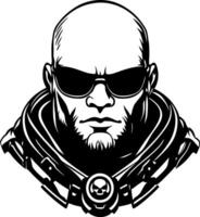 Bold Male Character Portrait with Sunglasses and Stylish Attire for Graphic Design Use vector