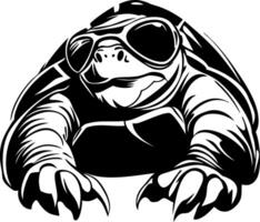 Stylish Retro Turtle Illustration with Sunglasses for Creative Projects and Merchandise vector