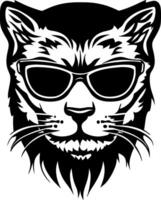 Stylized Cool Cat Illustration with Sunglasses for Trendy Designs and Creative Projects vector