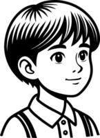 Smiling Boy Character Illustration Perfect for Childrens Books and Educational Materials vector