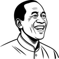 Joyful Smiling Man Illustration for Graphic Design Projects and Art Prints vector