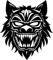 Fierce Wolf Head Mask Design for Tattoos and Custom Artwork vector