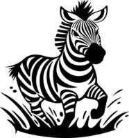 Dynamic Running Zebra Illustration Perfect for Tattoo Designs and Coloring Books vector