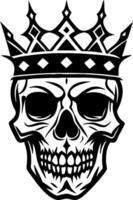 Crowned Skull Graphic Design for Tattoo Art and Unique Merchandise vector