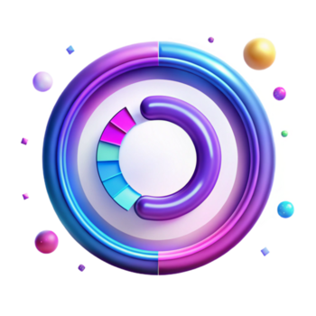 utöver det vanliga abstrakt neon cirkel läser in animering Skära ut för app design hög upplösning png