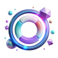 magnificent vintage Neon Circle Loading Animation Cutout for App Design original png