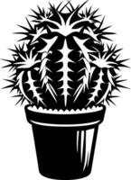 Spiky Cactus in Pot Illustration for Home Decor and Gardening Themes vector