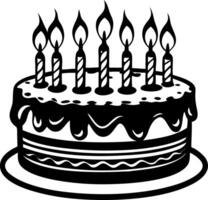 Delicious Birthday Cake with Candles for Celebration and Festive Occasions vector