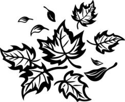 Black Silhouette Leaf Design Perfect for Tattoo Art and Nature Inspired Crafts vector