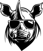 Cool Pig With Sunglasses and Unicorn Horn Illustration Perfect for T-Shirts and Stickers vector
