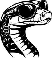 Cool Snake with Sunglasses Art Perfect for Tattoos and Graphic Design vector