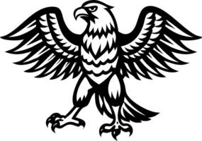Powerful Stylized Eagle Illustration for Tattoo Design and Creative Projects vector