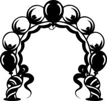 Balloon Arch Design for Celebrations Parties Events Decorative Elements vector