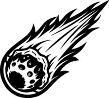 Dynamic Meteor Graphic with Flames for Tattoo Design and Coloring Books vector