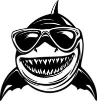Cool Shark Cartoon Character with Sunglasses and Sharp Teeth for Fun Designs vector