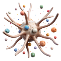 impressive minimalist Nervous System Neuron Diagram Isolated for Neuroscience Studies high resolution png