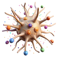 beautiful rustic Nervous System Neuron Diagram Isolated for Neuroscience Studies authentic png