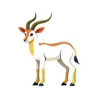 Addax Antelope Bold Outline Artistic Design. vector