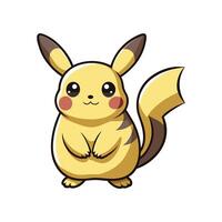 Pika Animal on White Background Dynamic Design vector