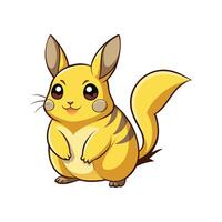 Charming Pika Animal on White Background vector