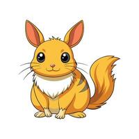 Pika Wildlife Illustration on White Background. vector