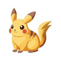 Pika Illustration Charming on White Background vector