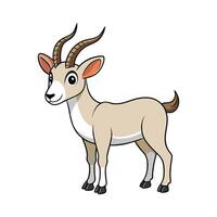Addax Antelope Bold Outline Artistic Design vector