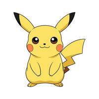 Pika Animal on White Background Dynamic Design. vector