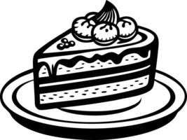 Decadent Chocolate Cake Slice Illustration for Desserts and Baking Projects vector