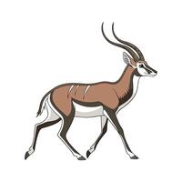 Sitatunga Antelope on White Background Illustration vector